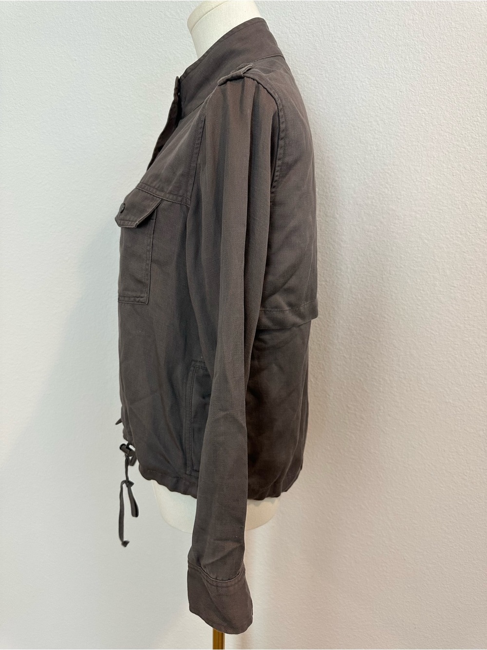 Rails Collins Linen Blend Utility Jacket Slate Gray XS Lightweight - Picture 5 of 14